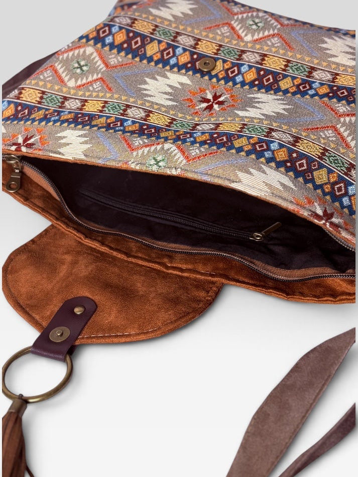 Bolso convertible en mochila *Kilim Nomad*. Pieza única hecha a mano. Num 126