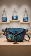 Mini Bandolera *Jeans Pasley Sunset*. Pieza única hecha a mano. Num 118