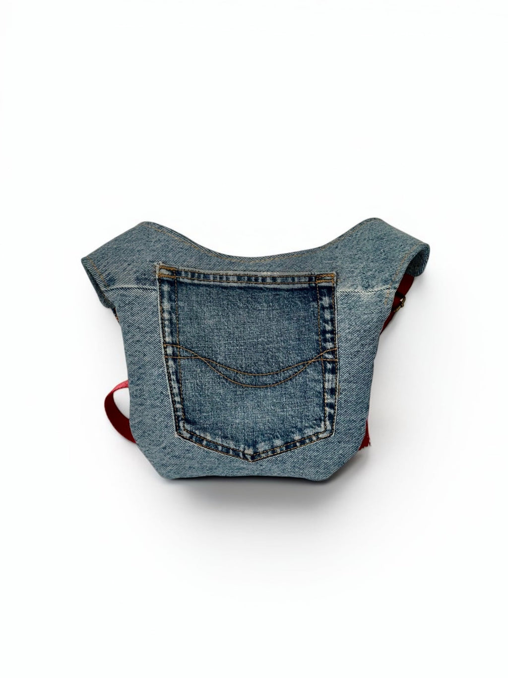 Riñonera Jeans *Flor de Batik*. Pieza única hecha a mano. Num 98