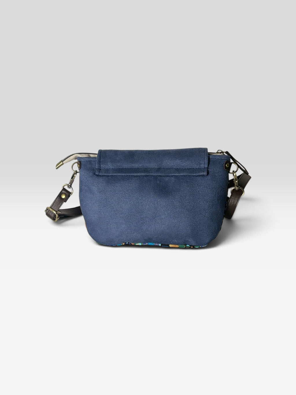 Mini Bandolera *Étnica Blue*. Pieza única hecha a mano. Num 114