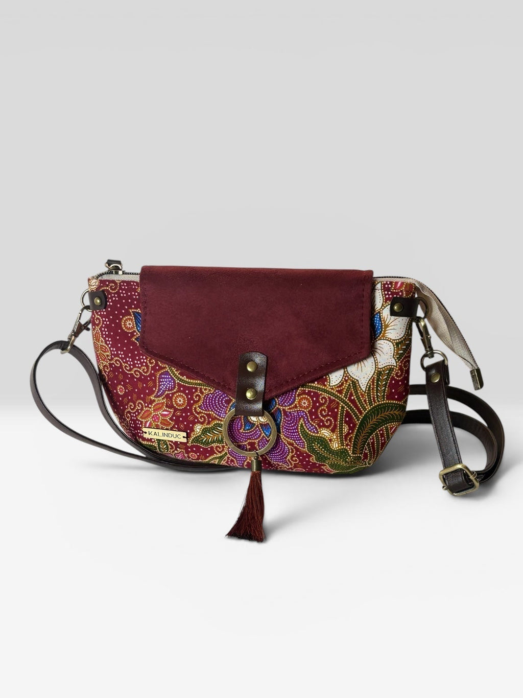 Mini Bandolera *Flor de Batik*. Pieza única hecha a mano. Num 112