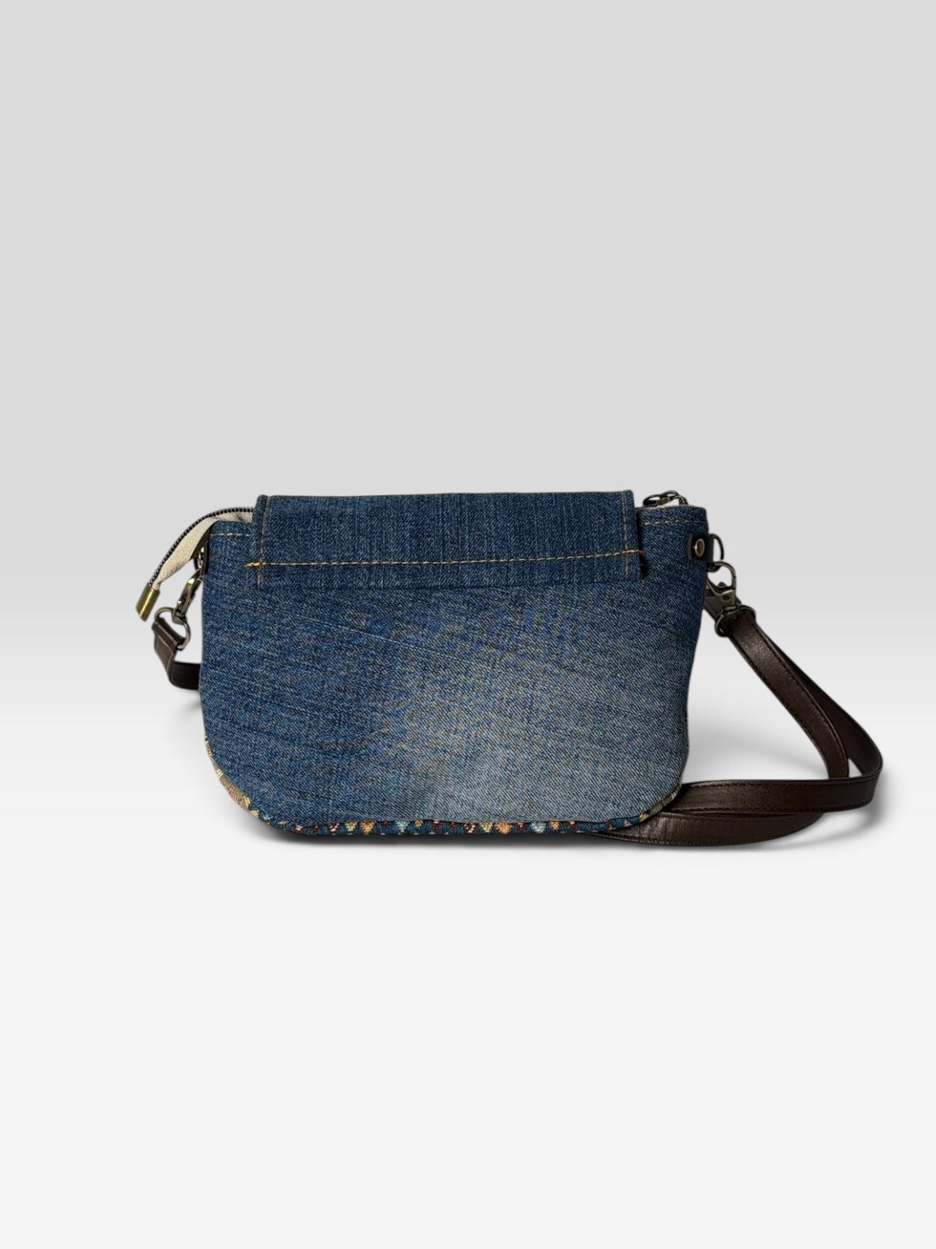 Mini Bandolera *Jeans Pasley Sunset*. Pieza única hecha a mano. Num 118
