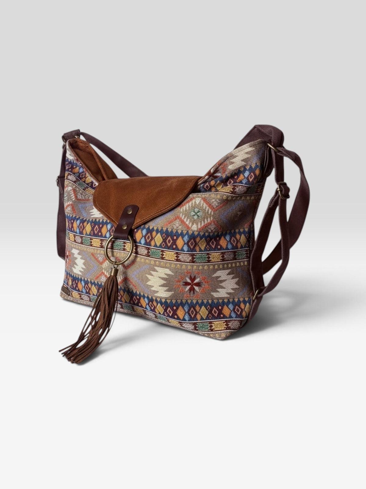 Bolso convertible en mochila *Kilim Nomad*. Pieza única hecha a mano. Num 126