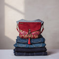 Riñonera Jeans *Java Bordeaux*. Pieza única hecha a mano. Num 127