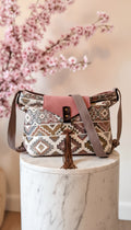 Bolso convertible en mochila *Blush Kilim*. Pieza única hecha a mano. Num. 94