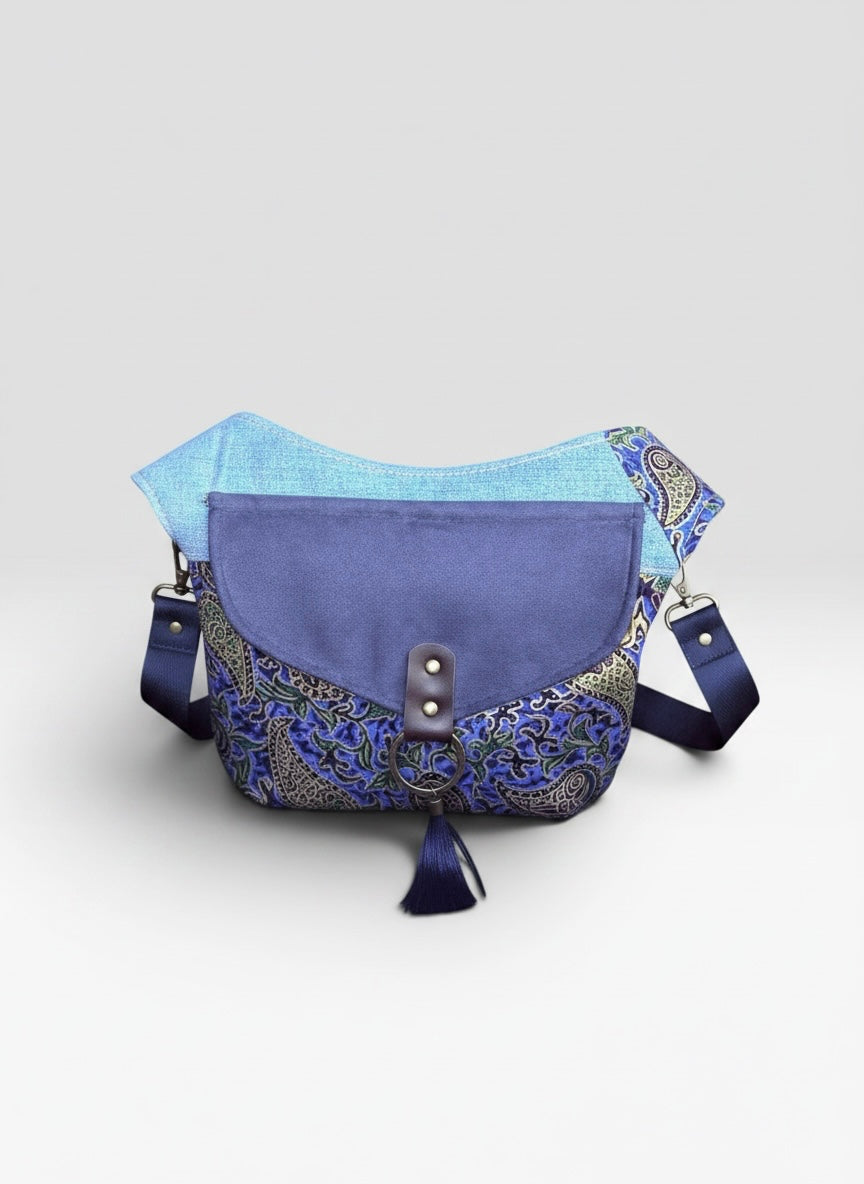 Riñonera Maxi  *Jeans Java Blue*. Pieza única hecha a mano. Num 124
