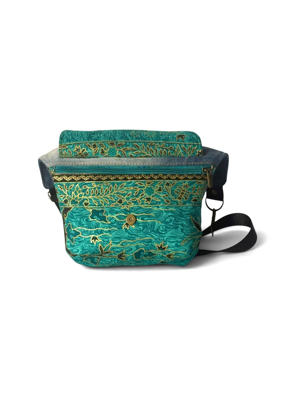 Riñonera Jeans *Java Jade*. Pieza única hecha a mano. Num 128