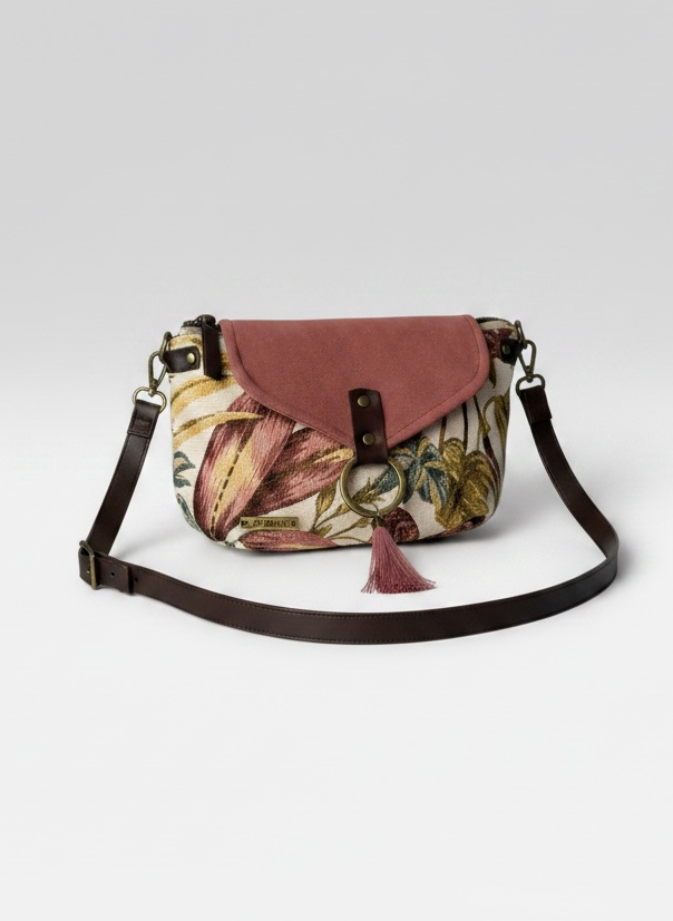 Mini Bandolera *Tropical Bloom*. Pieza única hecha a mano. Num 115