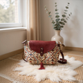 Mini Bandolera *Kilim Bordeaux*. Pieza única hecha a mano. Num 122