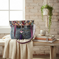 Bolso Jeans Upcycled*Murasaki*. Pieza única hecha a mano. Num. 111