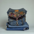 Riñonera Jeans *Mandalas Vintage *. Pieza única hecha a mano. Num. 67