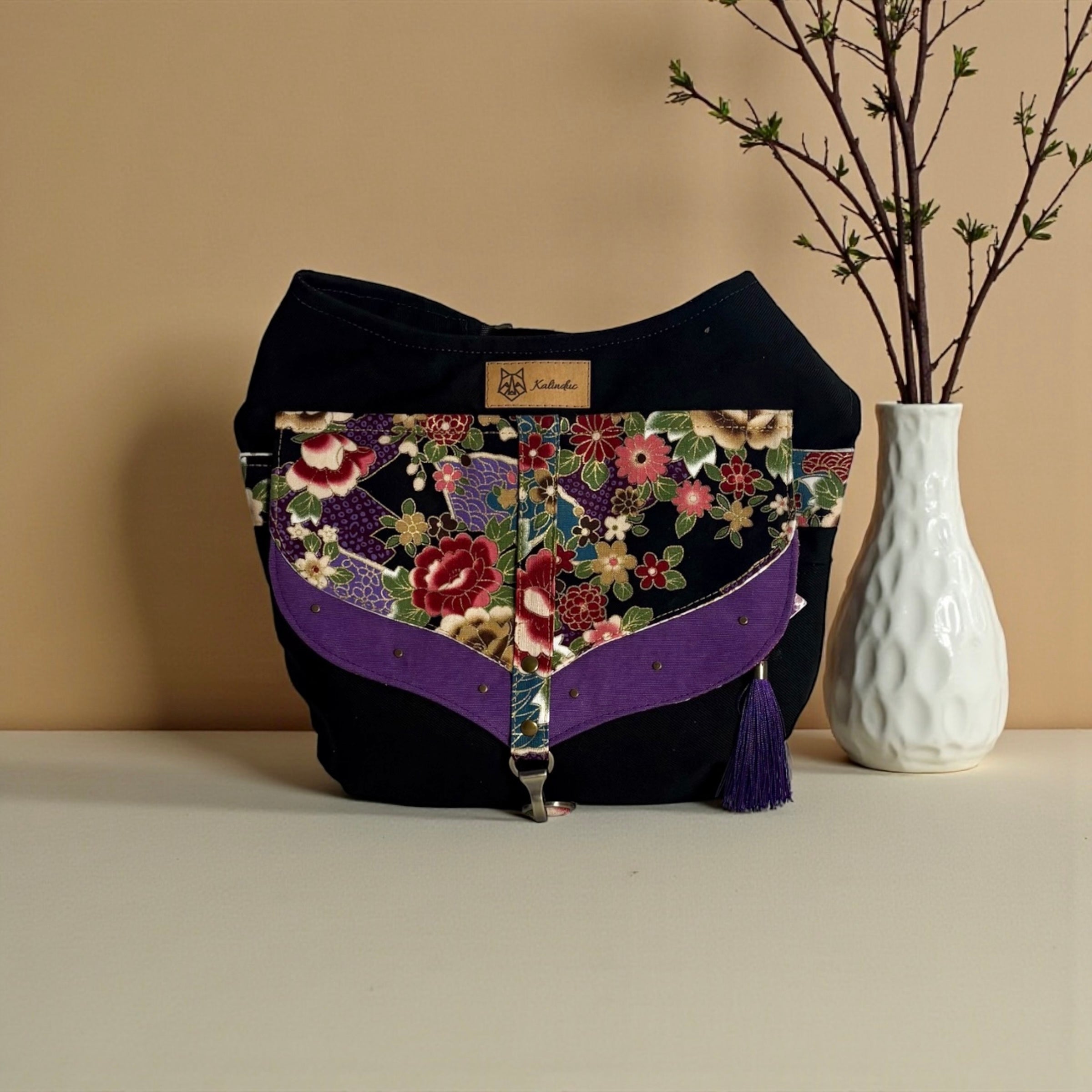 Riñonera Maxi *Flores de Otoño*. Pieza única hecha a mano. Num 74