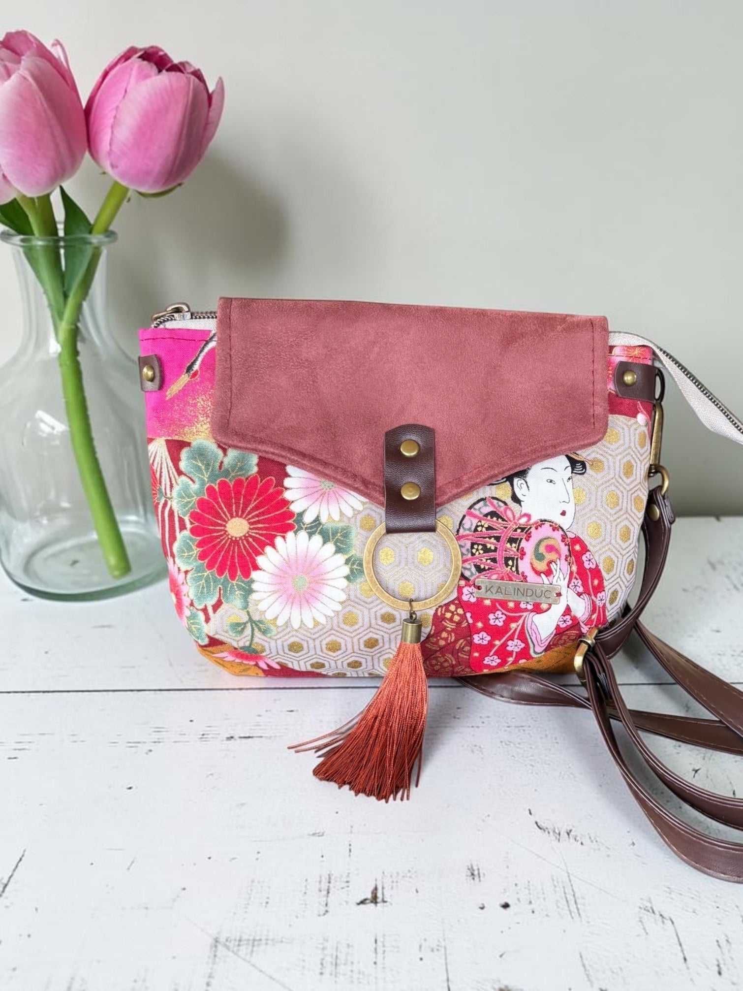 Mini Bandolera *Maiko*. Pieza única hecha a mano. Num 104
