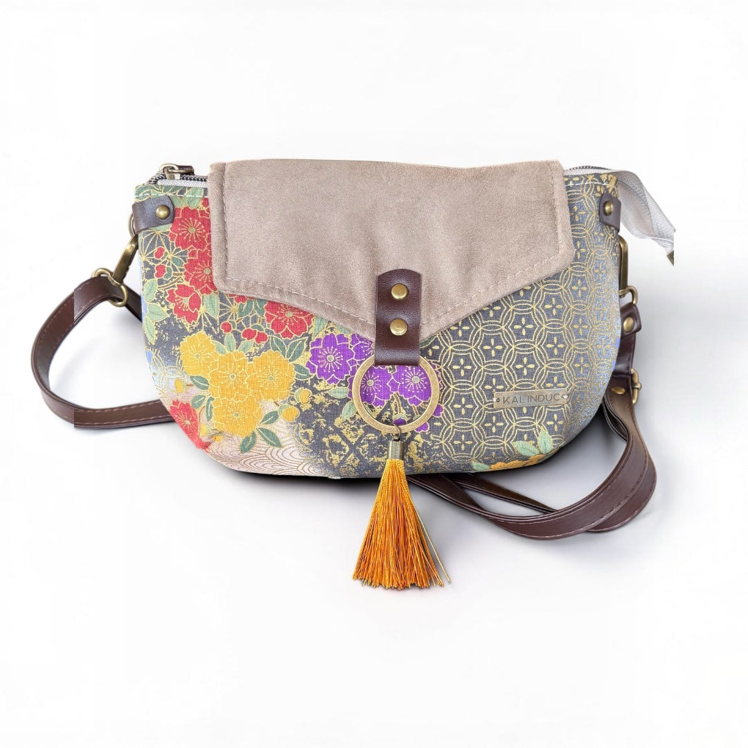 Mini Bandolera *Hanami*. Pieza única hecha a mano. Num 105